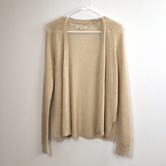 LOFT Sweaters - LOFT women's Open front Cardigan Linen blend
